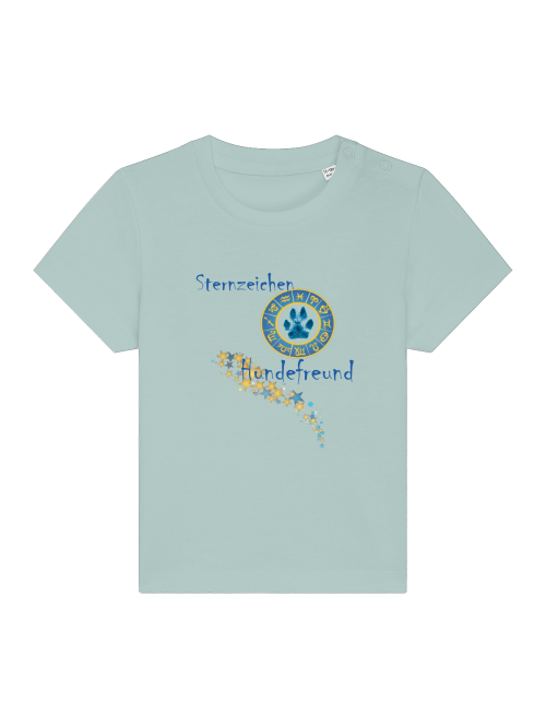 Baby T-Shirt Bio-Baumwolle mit Hundemotiv und Sternzeichen für Babys und Kinder von Milki´s Way