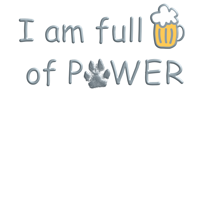 Milkis Way Bio Baumwoll Hoodie für Hundeliebhaber mit lustigem I am full of power Design
