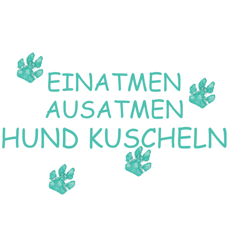 Kinder Hoodie Hundemotiv Bio-Baumwolle mit Aufdruck Einatmen Ausatmen Hund Kuscheln und Pfoten
