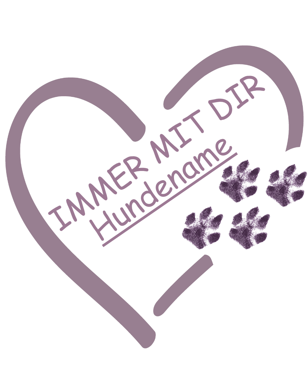 Personalisierter Hoodie mit Hundepfote und individuellem Hundename Design