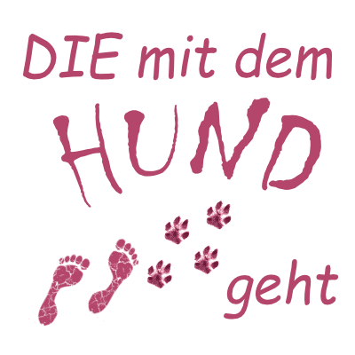 Unisex Hoodie Hundemotiv mit pinkem Schriftzug und Pfotenabdrücken