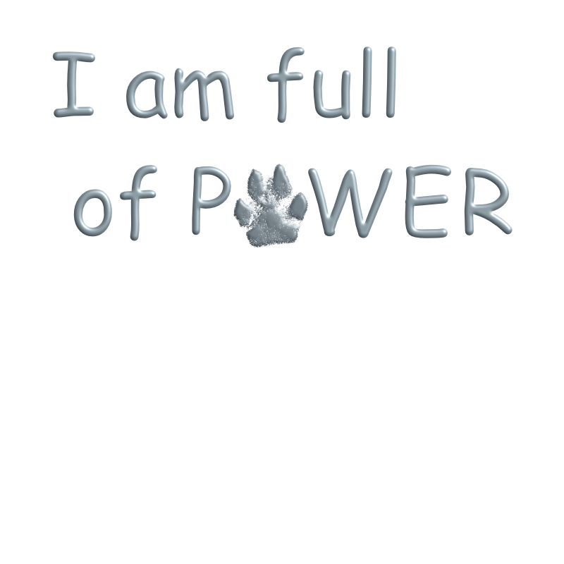 Milkis Way Vintage Shirt für Hundeliebhaber mit kreativer I am full of Power Schrift und Pfotenmotiv